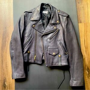 Vintage DKNY  Motorcycle Leather Jacket  Size small